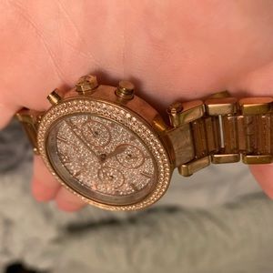 MK DIAMOND ROSE GOLD WATCH